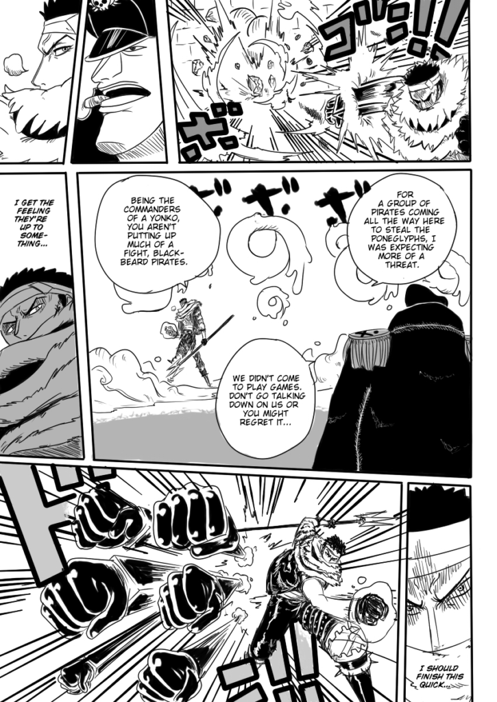 Katakuri Vs Blackbeard Pirates Full Length Hand Drawn Chapter Pagina 2 Di 2 One Piece
