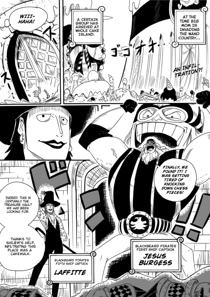 Katakuri Vs Blackbeard Pirates Full Length Hand Drawn Chapter One Piece