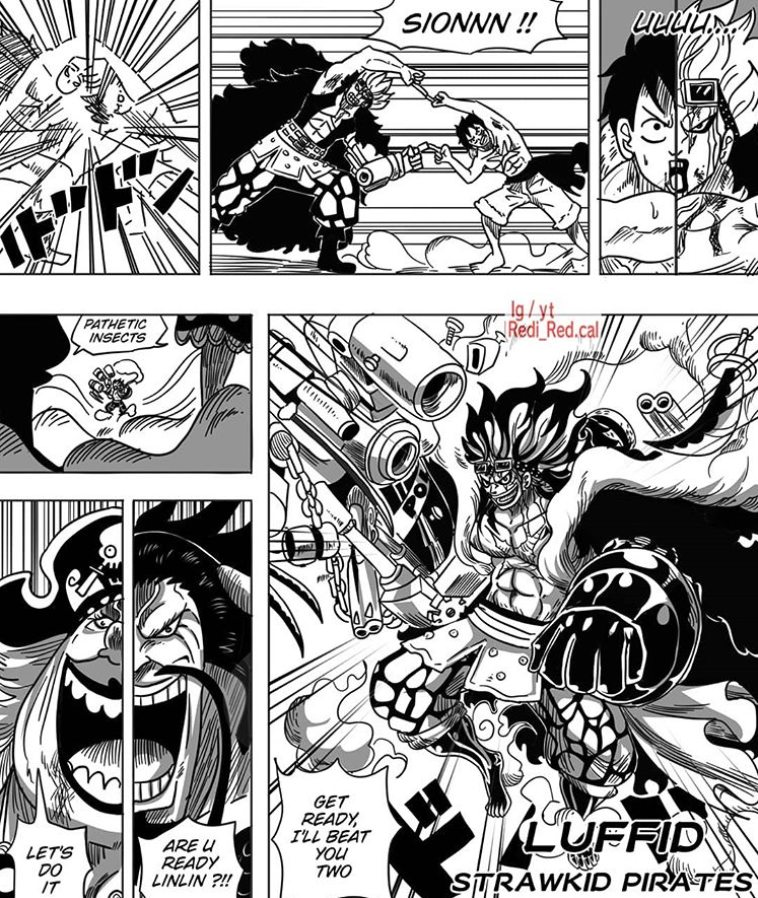 One piece 1026 , clashing between luffy and kaido by EustassQ on DeviantArt