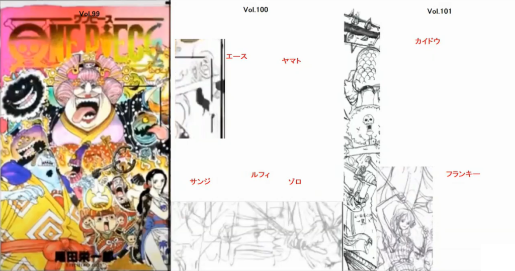 One Piece Covers Of Volume 99 100 And 101 Will Connect Into A Full Illustration One Piece