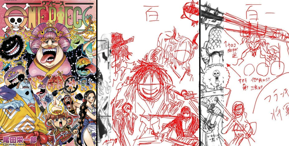 One Piece Covers Of Volume 99 100 And 101 Will Connect Into A Full Illustration One Piece