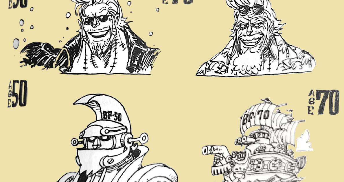 Oda Has Just Revealed How Franky Would Look At 50 And 70 Years Old One Piece
