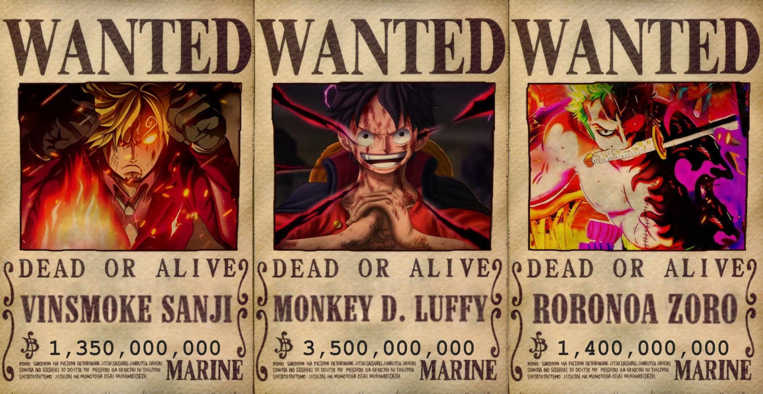 One Piece Straw Hats Post-Wano Bounties, Explained