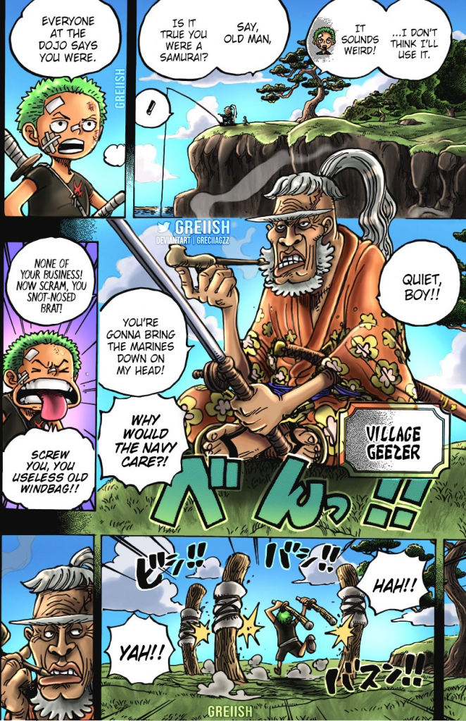 Kinho 🏴‍☠️ on X: #onepiece1024 . . . . . . Esse é Shimotsuki Ushimaru  provável pai do Zoro ou eu tô maluco??? Além de mto parecido, a faixa que  quase cobre